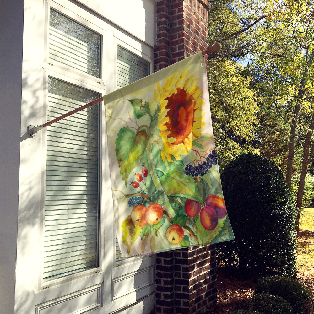 Autumn Flowers II by Maureen Bonfield House Flag 28x40 Porch Sleeve Pole Decorative Outside Yard Banner Artwork Wall Hanging, Polyester