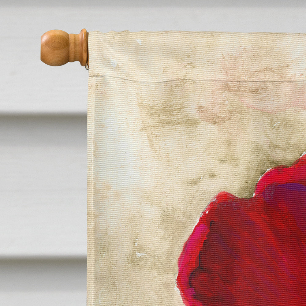 Red Tulip by Maureen Bonfield House Flag 28x40 Porch Sleeve Pole Decorative Outside Yard Banner Artwork Wall Hanging, Polyester