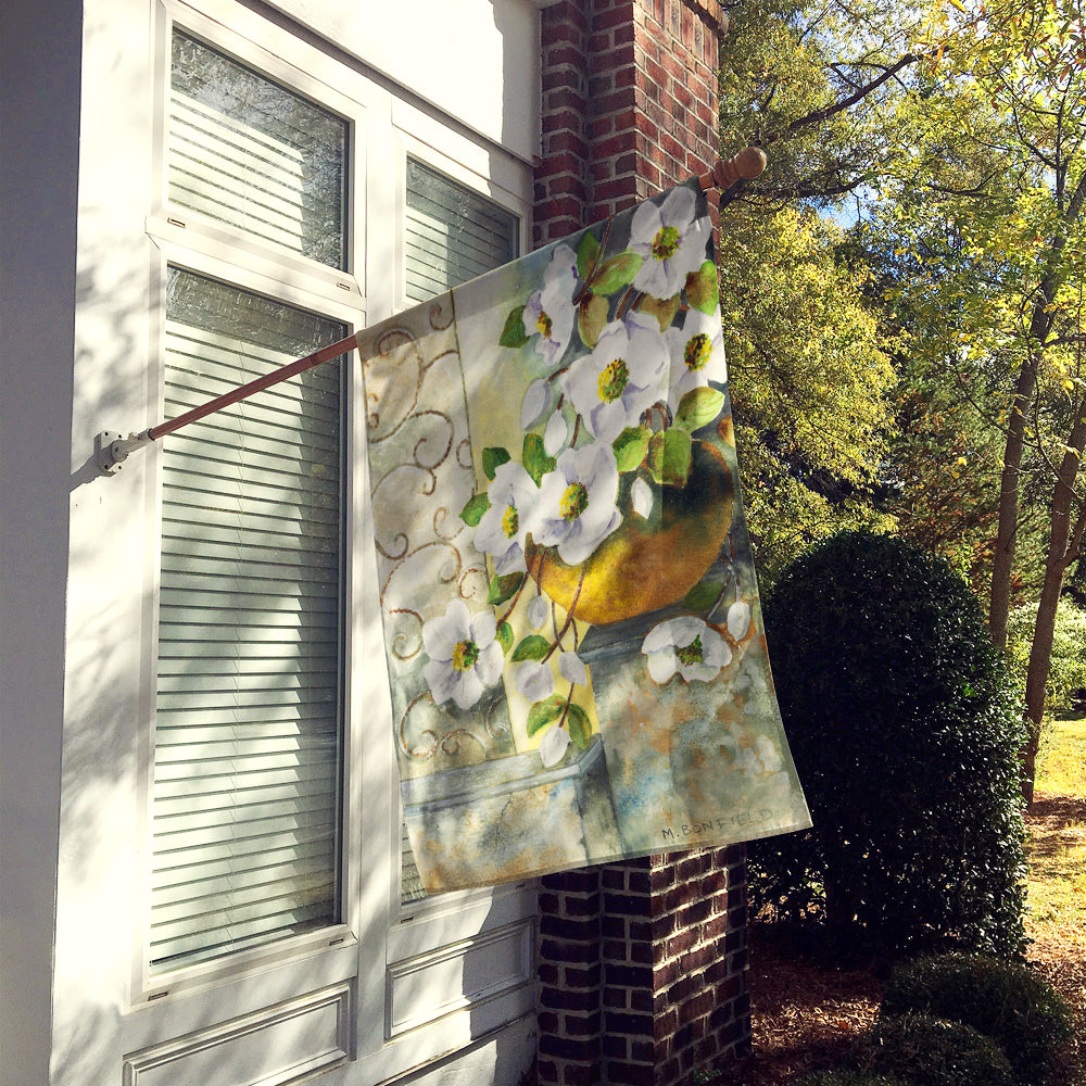 Dog Rose by Maureen Bonfield House Flag 28x40 Porch Sleeve Pole Decorative Outside Yard Banner Artwork Wall Hanging, Polyester