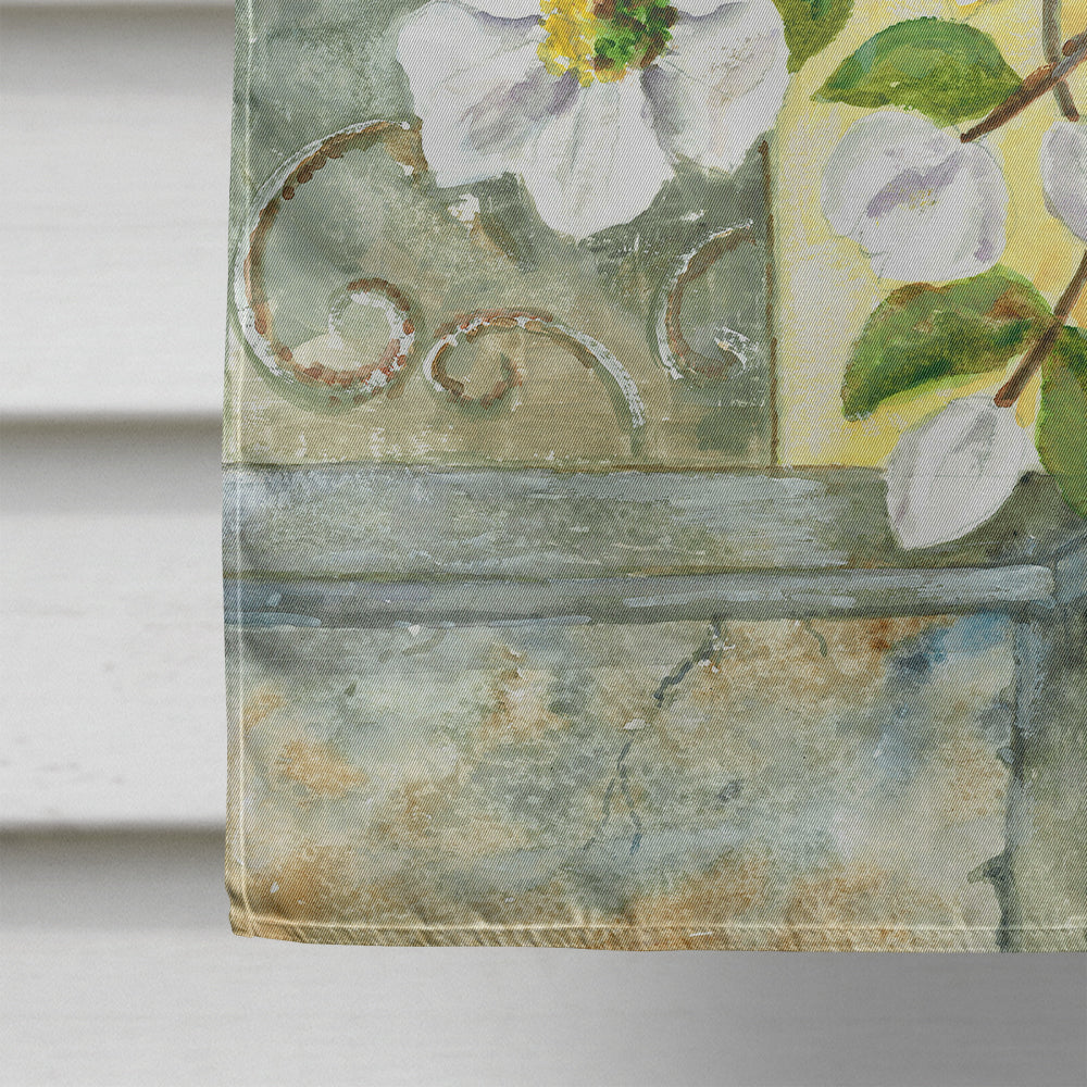 Dog Rose by Maureen Bonfield House Flag 28x40 Porch Sleeve Pole Decorative Outside Yard Banner Artwork Wall Hanging, Polyester