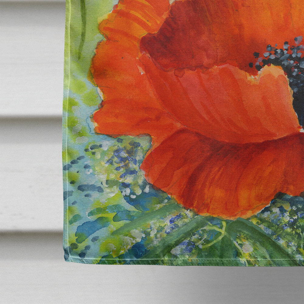 Poppies by Maureen Bonfield House Flag 28x40 Porch Sleeve Pole Decorative Outside Yard Banner Artwork Wall Hanging, Polyester