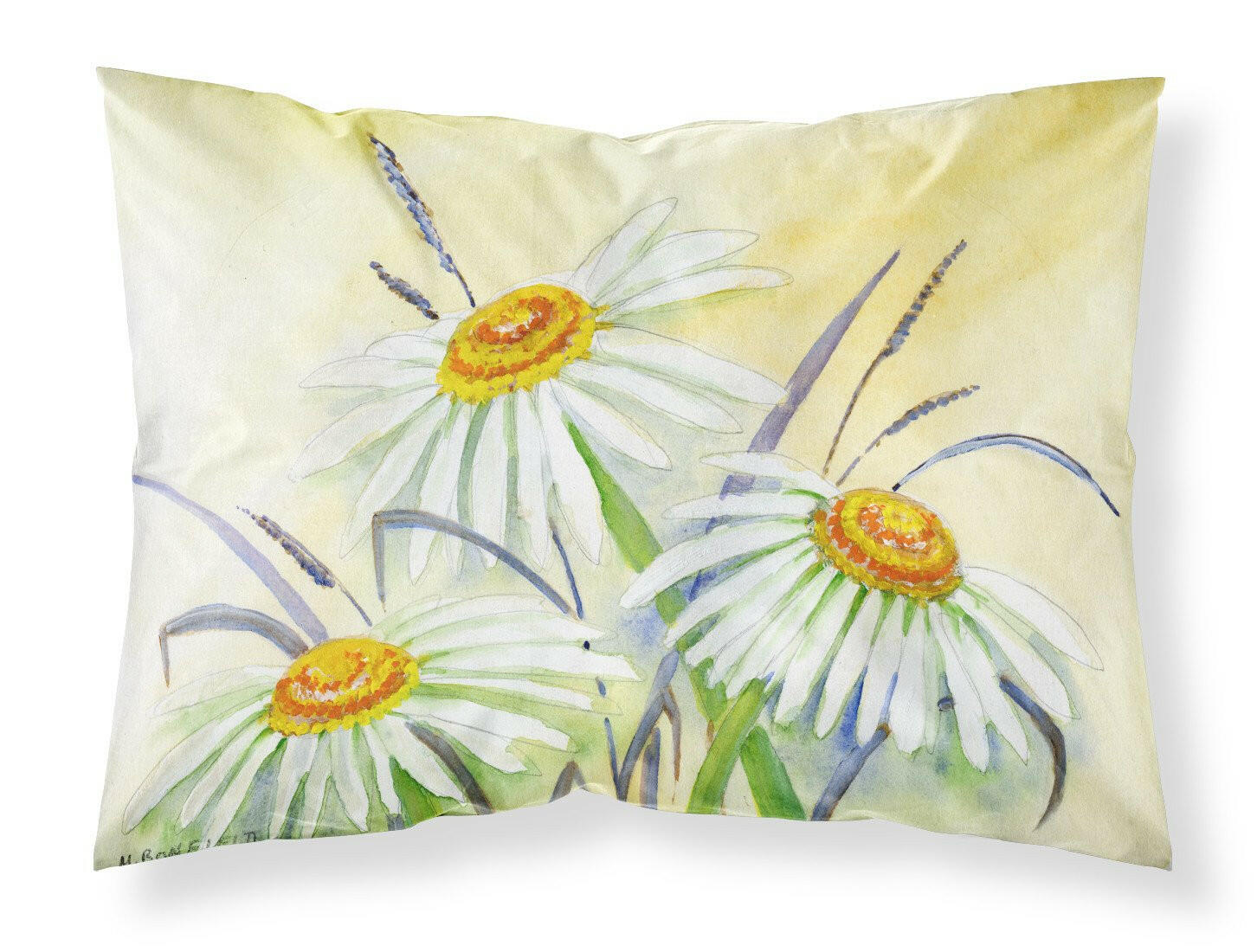 Daisies by Maureen Bonfield Standard Pillowcase Lightweight Super Soft Easy Care Decorative Artwork Pillowcase, Standard