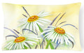 Daisies by Maureen Bonfield Decorative Throw Pillow 12x16 Indoor Outdoor Accent Cushion, Fabric Cover with Insert for Sofa, Bed, Porch & Living Room