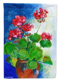 Geraniums by Maureen Bonfield House Flag 28x40 Porch Sleeve Pole Decorative Outside Yard Banner Artwork Wall Hanging, Polyester
