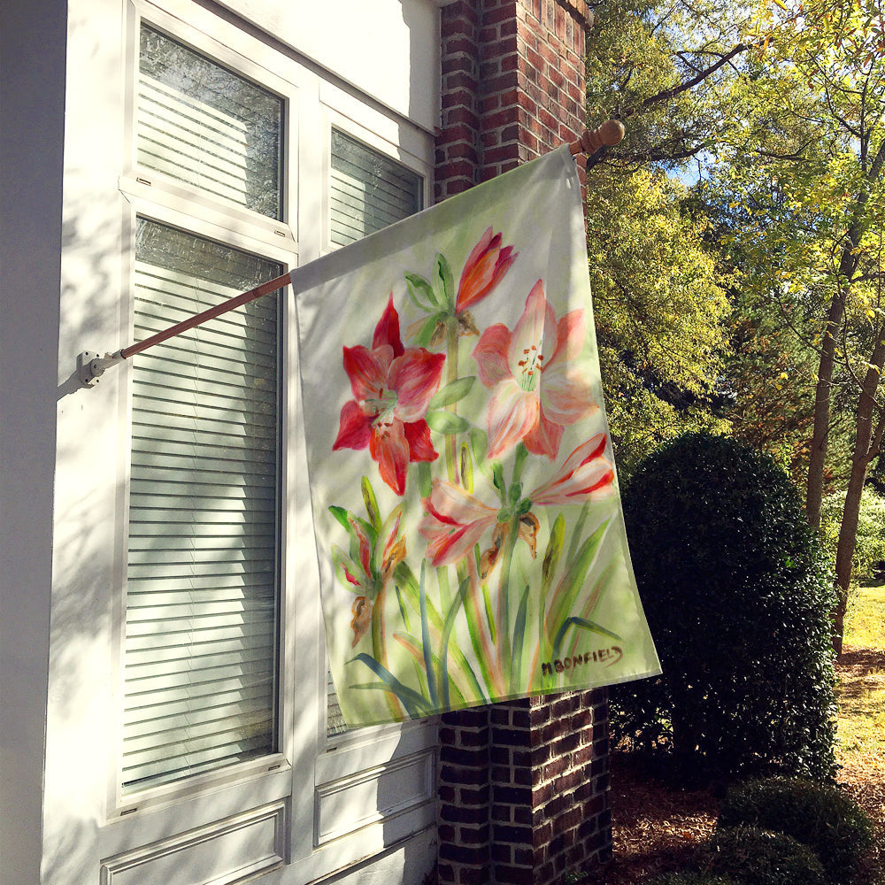 Lillies II by Maureen Bonfield House Flag 28x40 Porch Sleeve Pole Decorative Outside Yard Banner Artwork Wall Hanging, Polyester