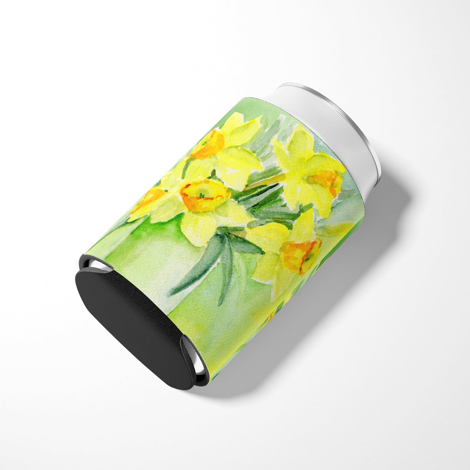 Daffodils by Maureen Bonfield Can or Bottle Hugger Cooler Sleeve for Standard 12 oz Cans, Insulated Foam Beer & Soda Can Hugger Reusable