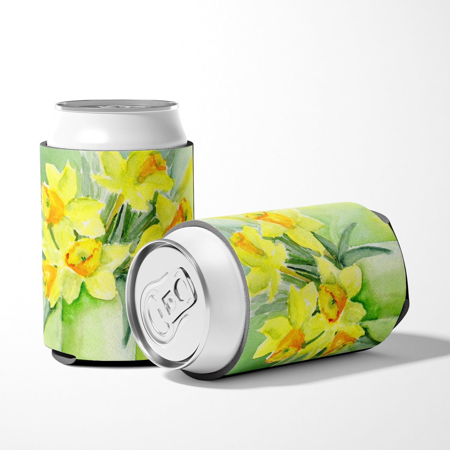 Daffodils by Maureen Bonfield Can or Bottle Hugger Cooler Sleeve for Standard 12 oz Cans, Insulated Foam Beer & Soda Can Hugger Reusable