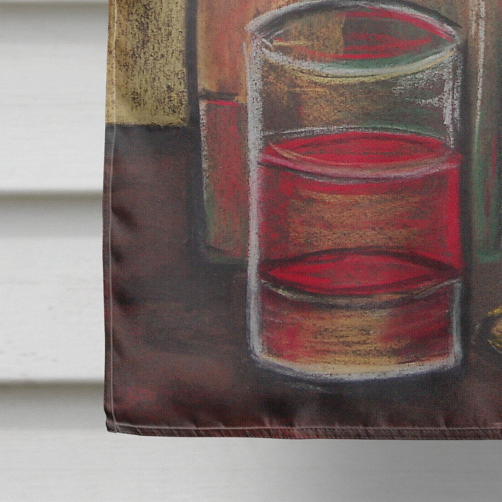 Bottles and Glasses Wine House Flag 28x40 Porch Sleeve Pole Decorative Outside Yard Banner Artwork Wall Hanging, Polyester