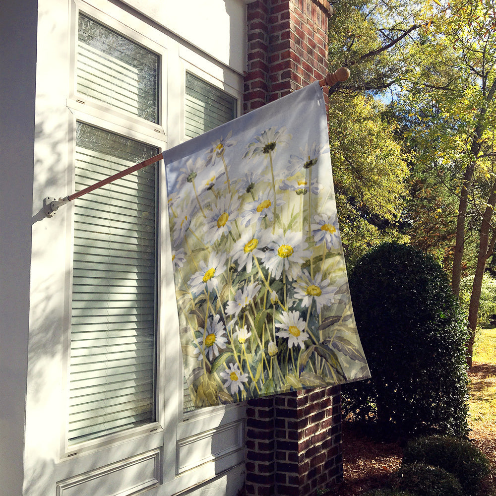 Daisies by Bettie Cheesman House Flag 28x40 Porch Sleeve Pole Decorative Outside Yard Banner Artwork Wall Hanging, Polyester