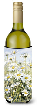 Daisies by Bettie Cheesman Wine Bottle Hugger Gift Sleeve for Standard 750 ml Bottles, Insulated Reusable Also Fits Mini Shot & Pint Bottles
