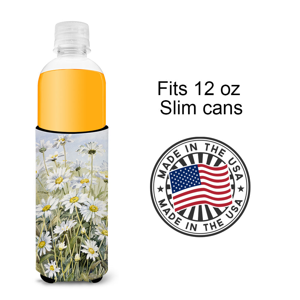 Daisies by Bettie Cheesman Slim Can Hugger , Insulated Foam Hugger for 12 oz Slim Cans, Beer Bottles & Water Bottles, Printed in USA