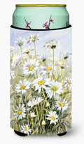 Daisies by Bettie Cheesman Tall Boy Hugger Can Cooler Sleeve Machine Washable Drink Collapsible Insulator Beverage Insulated Holder