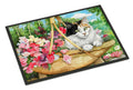 Cat In Basket Doormat Indoor Outdoor 24H X 36W Front Door Mat Rugs for Entryway, Non Slip Washable Low Pile,