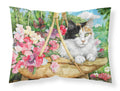 Cat In Basket Standard Pillowcase Lightweight Super Soft Easy Care Decorative Artwork Pillowcase, Standard