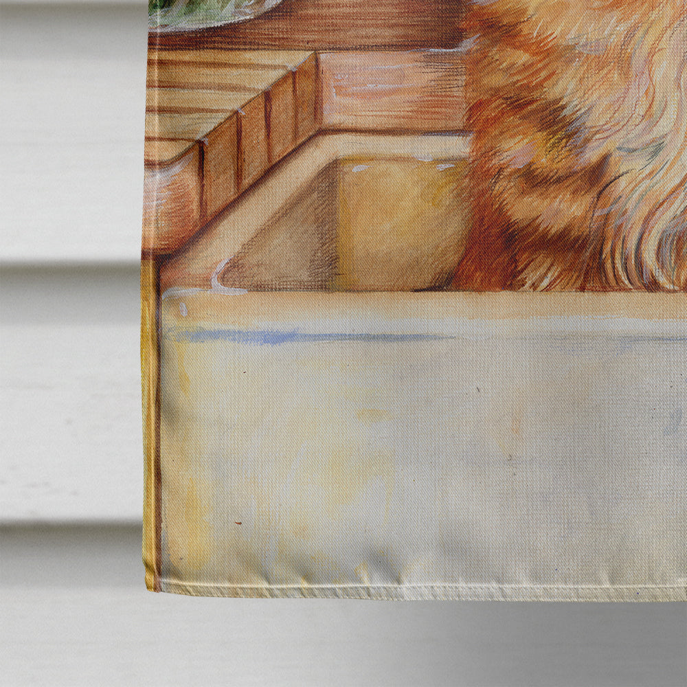 Cat In Sink by Debbie Cook House Flag 28x40 Porch Sleeve Pole Decorative Outside Yard Banner Artwork Wall Hanging, Polyester