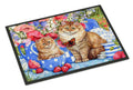 Blue Cats Doormat Indoor Outdoor 24H X 36W Front Door Mat Rugs for Entryway, Non Slip Washable Low Pile,