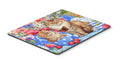 Blue Cats Mouse Pad, Heat Resistant Trivet Hot Pad , Non Slip Rubber Desk Mat, Kitchen Counter Protector, Home Office Decor Gift