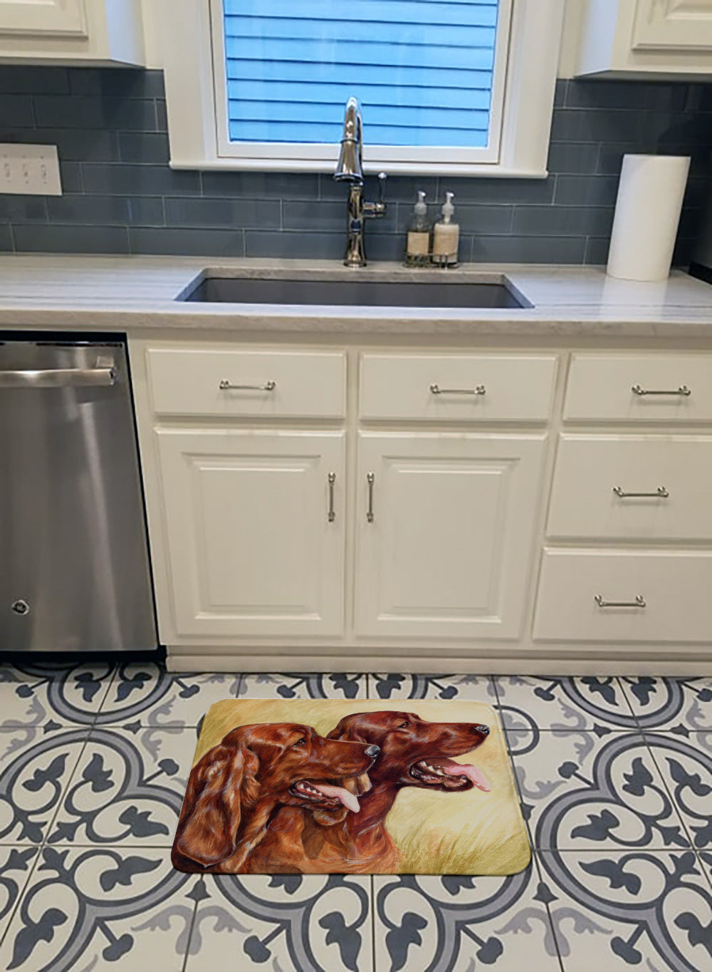 Irish Setters Memory Foam Kitchen Mat Machine Washable Anti-Fatigue Cushion Comfort Bath or Kitchen Rug