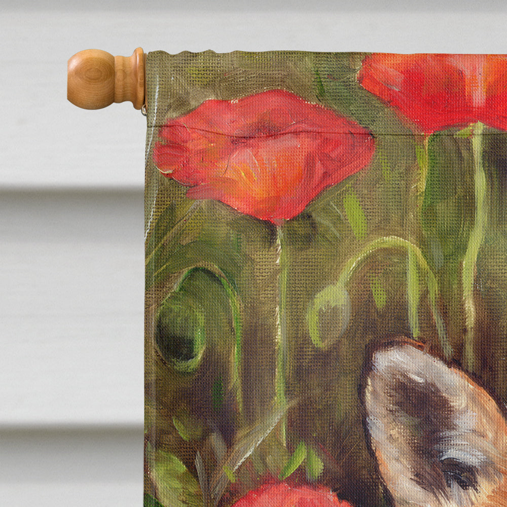 Fox Cub by Debbie Cook House Flag 28x40 Porch Sleeve Pole Decorative Outside Yard Banner Artwork Wall Hanging, Polyester