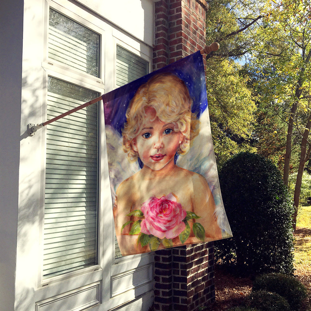 Little Angel by Debbie Cook House Flag 28x40 Porch Sleeve Pole Decorative Outside Yard Banner Artwork Wall Hanging, Polyester