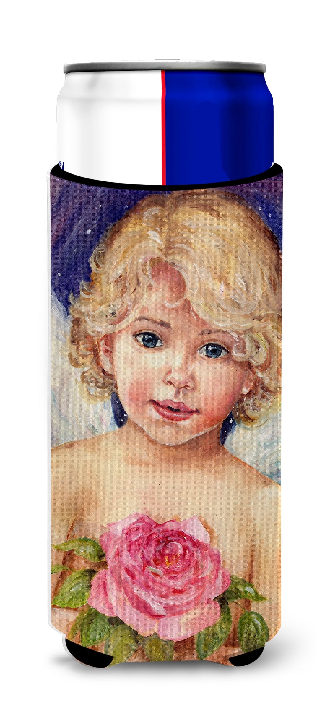 Little Angel by Debbie Cook Slim Can Hugger , Insulated Foam Hugger for 12 oz Slim Cans, Beer Bottles & Water Bottles, Printed in USA