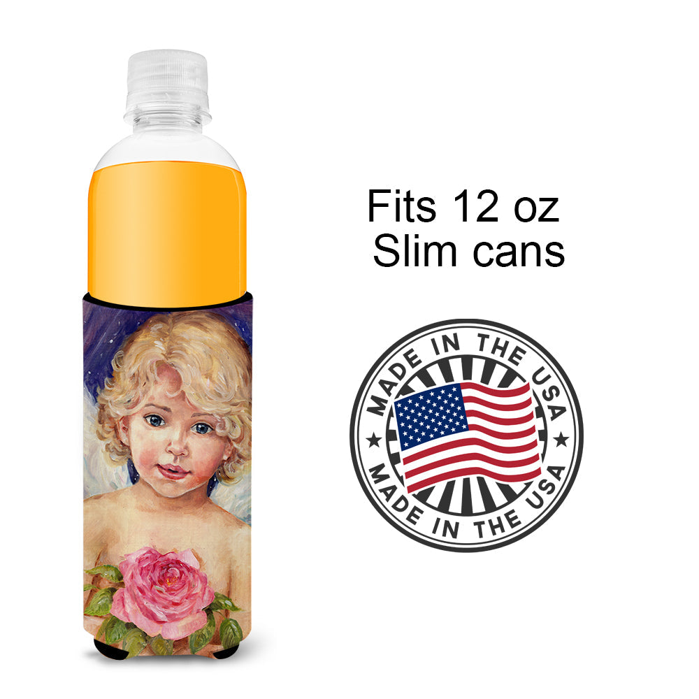 Little Angel by Debbie Cook Slim Can Hugger , Insulated Foam Hugger for 12 oz Slim Cans, Beer Bottles & Water Bottles, Printed in USA
