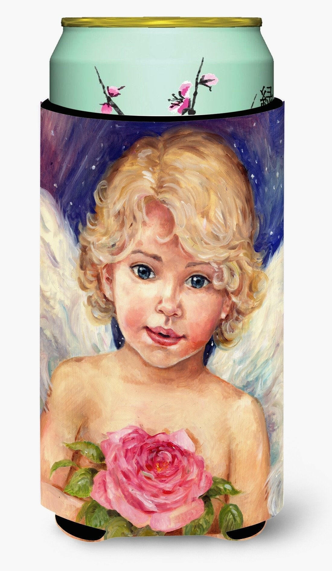 Little Angel by Debbie Cook Tall Boy Hugger Can Cooler Sleeve Machine Washable Drink Collapsible Insulator Beverage Insulated Holder