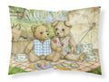 Summertime Teddy Bears Picnic Standard Pillowcase Lightweight Super Soft Easy Care Decorative Artwork Pillowcase, Standard