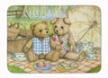Summertime Teddy Bears Picnic Memory Foam Kitchen Mat Machine Washable Anti-Fatigue Cushion Comfort Bath or Kitchen Rug