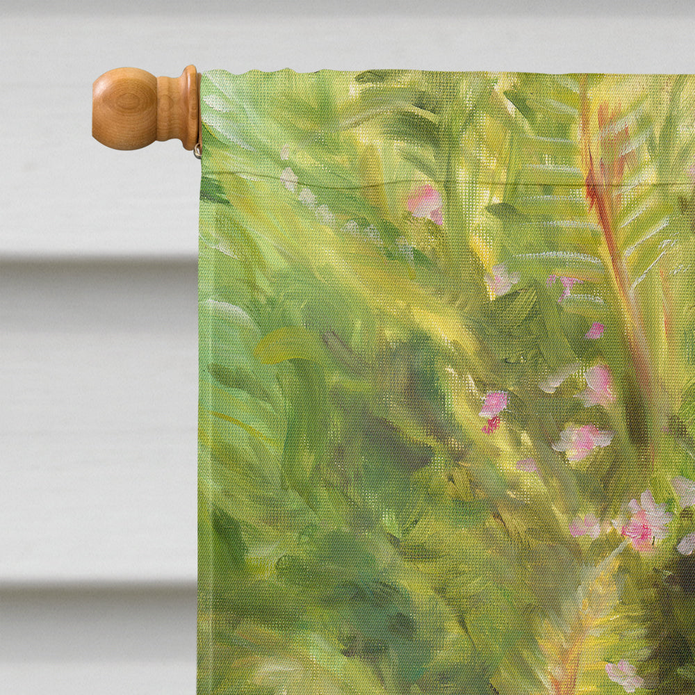 Fox Cubs Peepers by Debbie Cook House Flag 28x40 Porch Sleeve Pole Decorative Outside Yard Banner Artwork Wall Hanging, Polyester