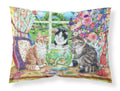 Cats Just Looking in the fish bowl Standard Pillowcase Lightweight Super Soft Easy Care Decorative Artwork Pillowcase, Standard