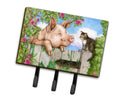 Pig at the Gate with the Cat Leash or Key Holder Wall Hooks, Coat Rack Wall Mount, for Hanging Keys, Towels, Aprons, Leashes