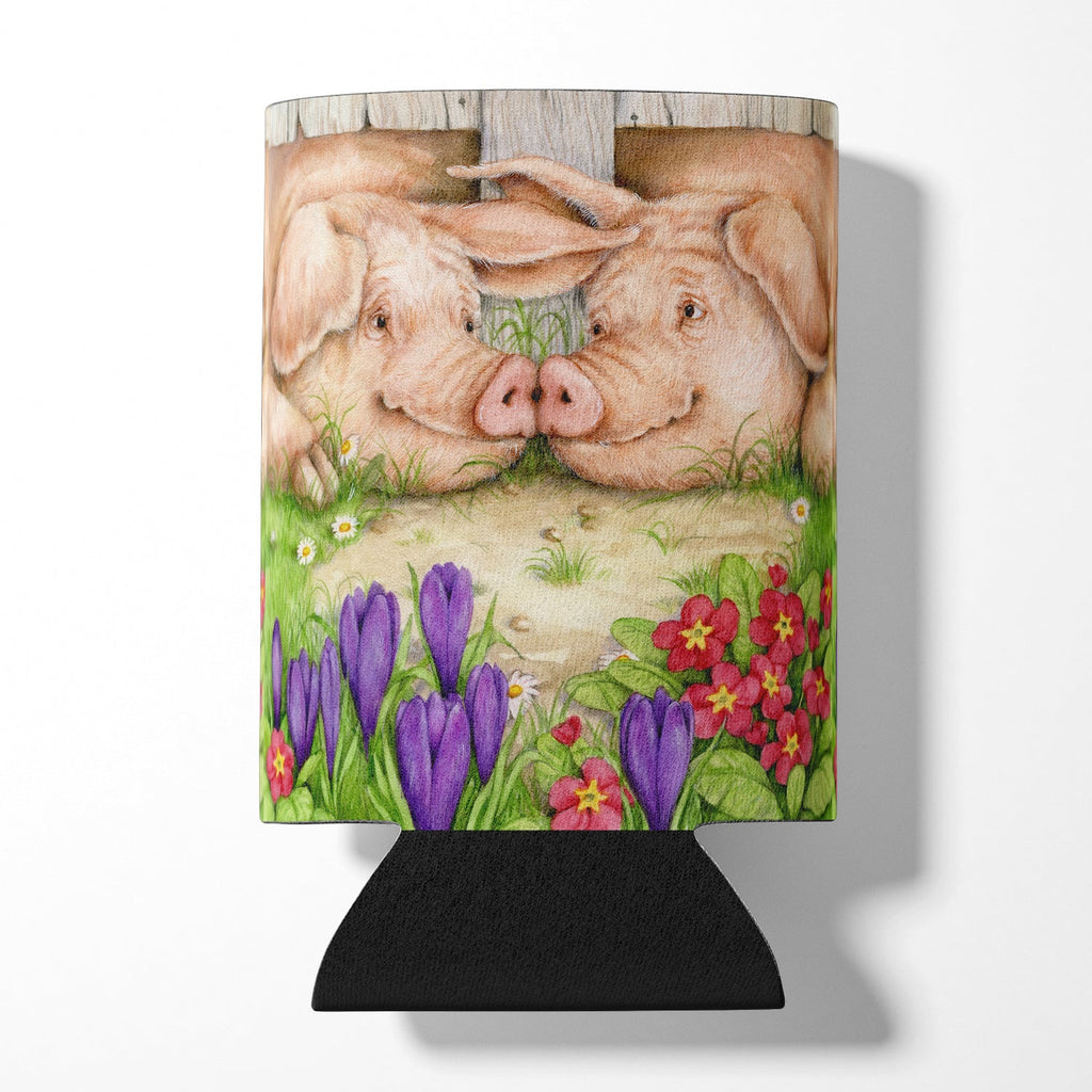 Pigs Nose To Nose by Debbie Cook Can or Bottle Hugger Cooler Sleeve for Standard 12 oz Cans, Insulated Foam Beer & Soda Can Hugger Reusable