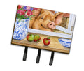 Pig trying to reach the Apple in the Window Leash or Key Holder Wall Hooks, Coat Rack Wall Mount, for Hanging Keys, Towels, Aprons, Leashes