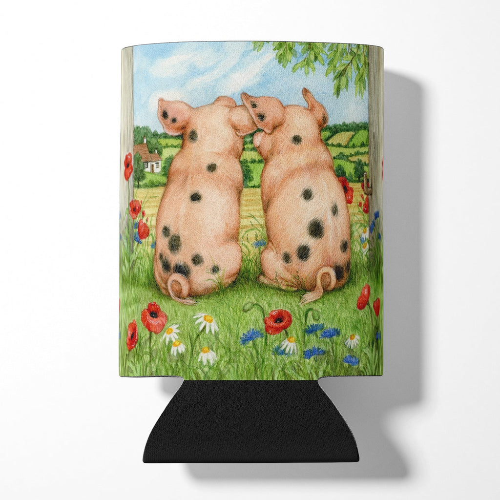 Pigs Side By Side by Debbie Cook Can or Bottle Hugger Cooler Sleeve for Standard 12 oz Cans, Insulated Foam Beer & Soda Can Hugger Reusable