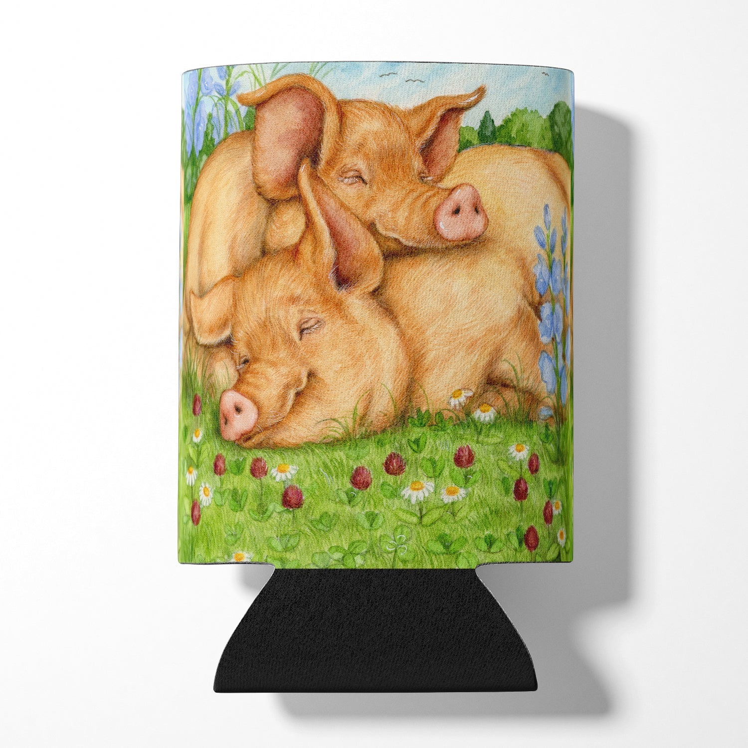 Pigs Tamworths In Clover Can or Bottle Hugger Cooler Sleeve for Standard 12 oz Cans, Insulated Foam Beer & Soda Can Hugger Reusable