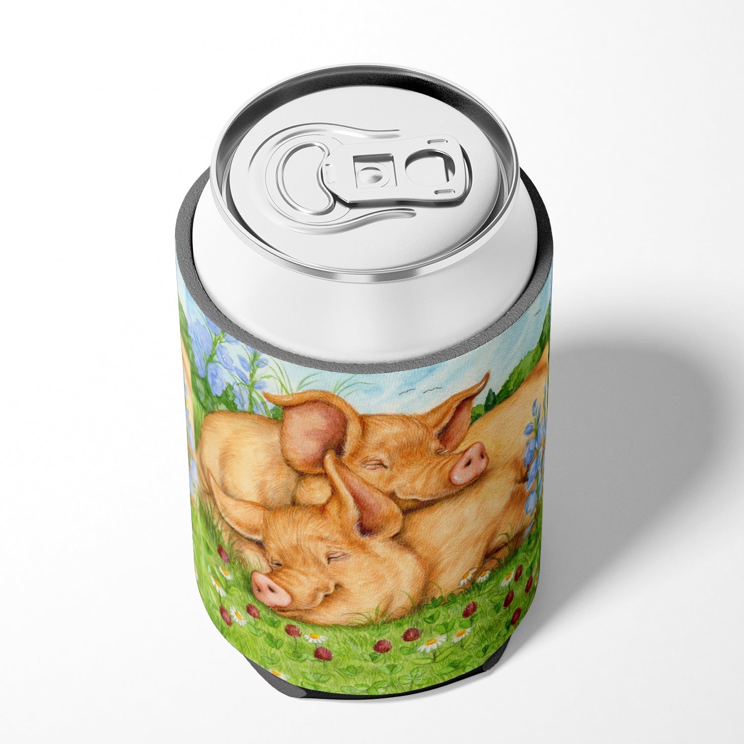 Pigs Tamworths In Clover Can or Bottle Hugger Cooler Sleeve for Standard 12 oz Cans, Insulated Foam Beer & Soda Can Hugger Reusable