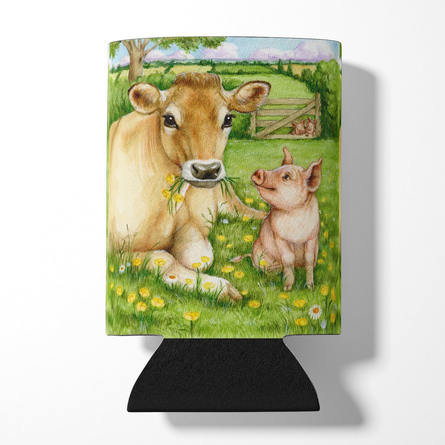Pigs and Cow Good Friends Can or Bottle Hugger Cooler Sleeve for Standard 12 oz Cans, Insulated Foam Beer & Soda Can Hugger Reusable