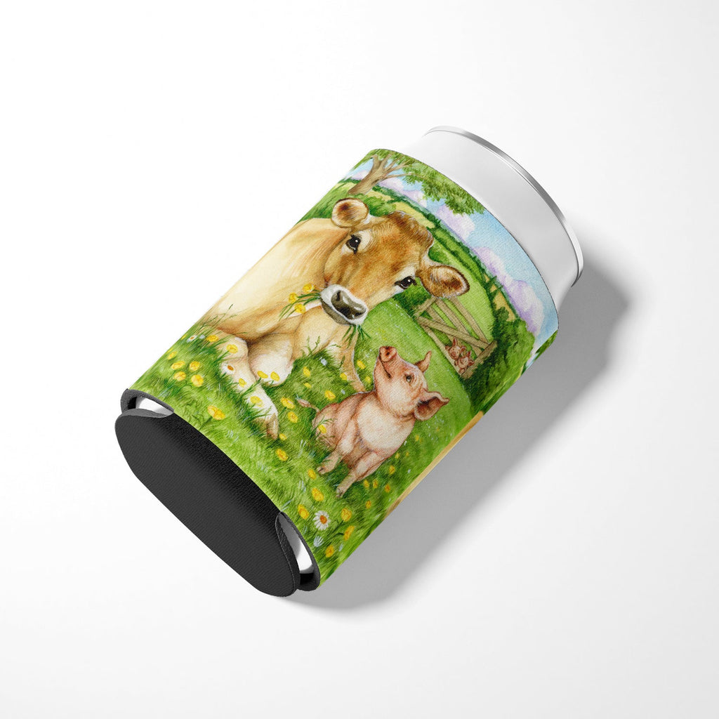 Pigs and Cow Good Friends Can or Bottle Hugger Cooler Sleeve for Standard 12 oz Cans, Insulated Foam Beer & Soda Can Hugger Reusable