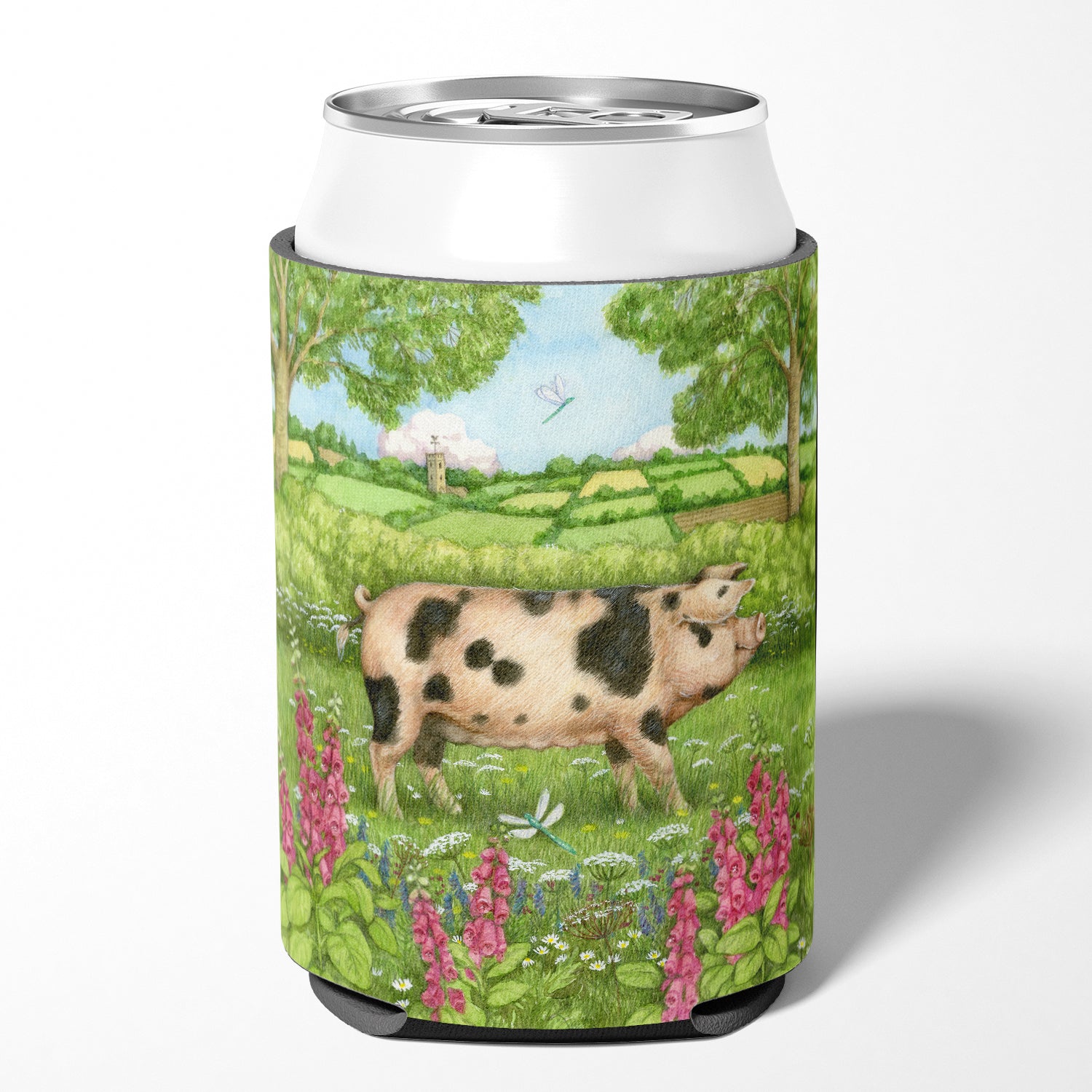 Pigs Meadowsweet by Debbie Cook Can or Bottle Hugger Cooler Sleeve for Standard 12 oz Cans, Insulated Foam Beer & Soda Can Hugger Reusable