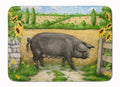 Black Pig with Sunflowers Memory Foam Kitchen Mat Machine Washable Anti-Fatigue Cushion Comfort Bath or Kitchen Rug