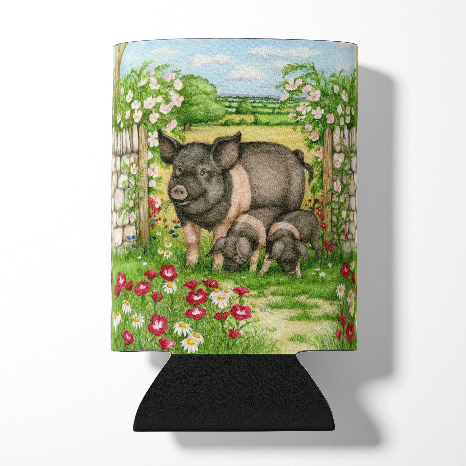 Pigs Rosie and Piglets Can or Bottle Hugger Cooler Sleeve for Standard 12 oz Cans, Insulated Foam Beer & Soda Can Hugger Reusable