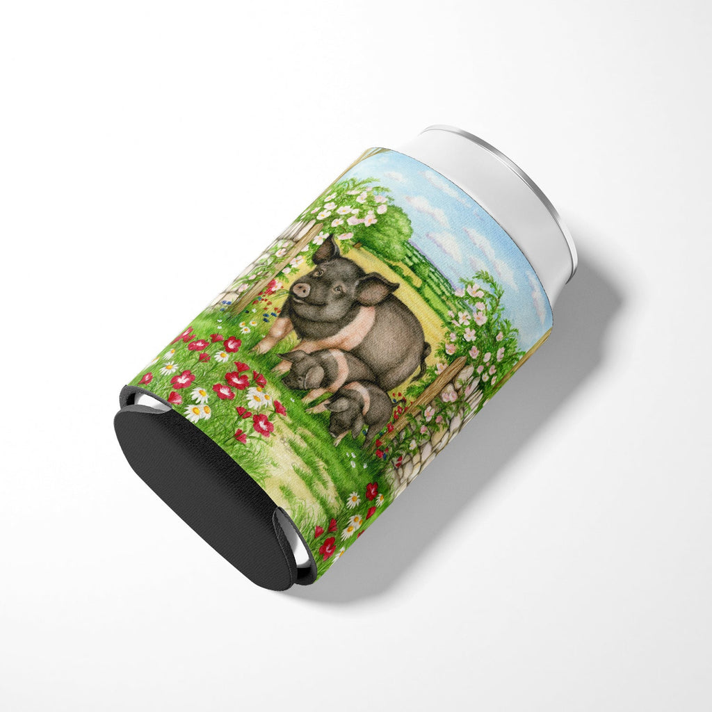 Pigs Rosie and Piglets Can or Bottle Hugger Cooler Sleeve for Standard 12 oz Cans, Insulated Foam Beer & Soda Can Hugger Reusable