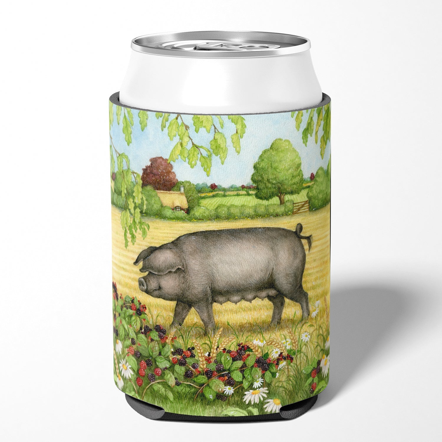 Pigs Bramble in Berries Can or Bottle Hugger Cooler Sleeve for Standard 12 oz Cans, Insulated Foam Beer & Soda Can Hugger Reusable