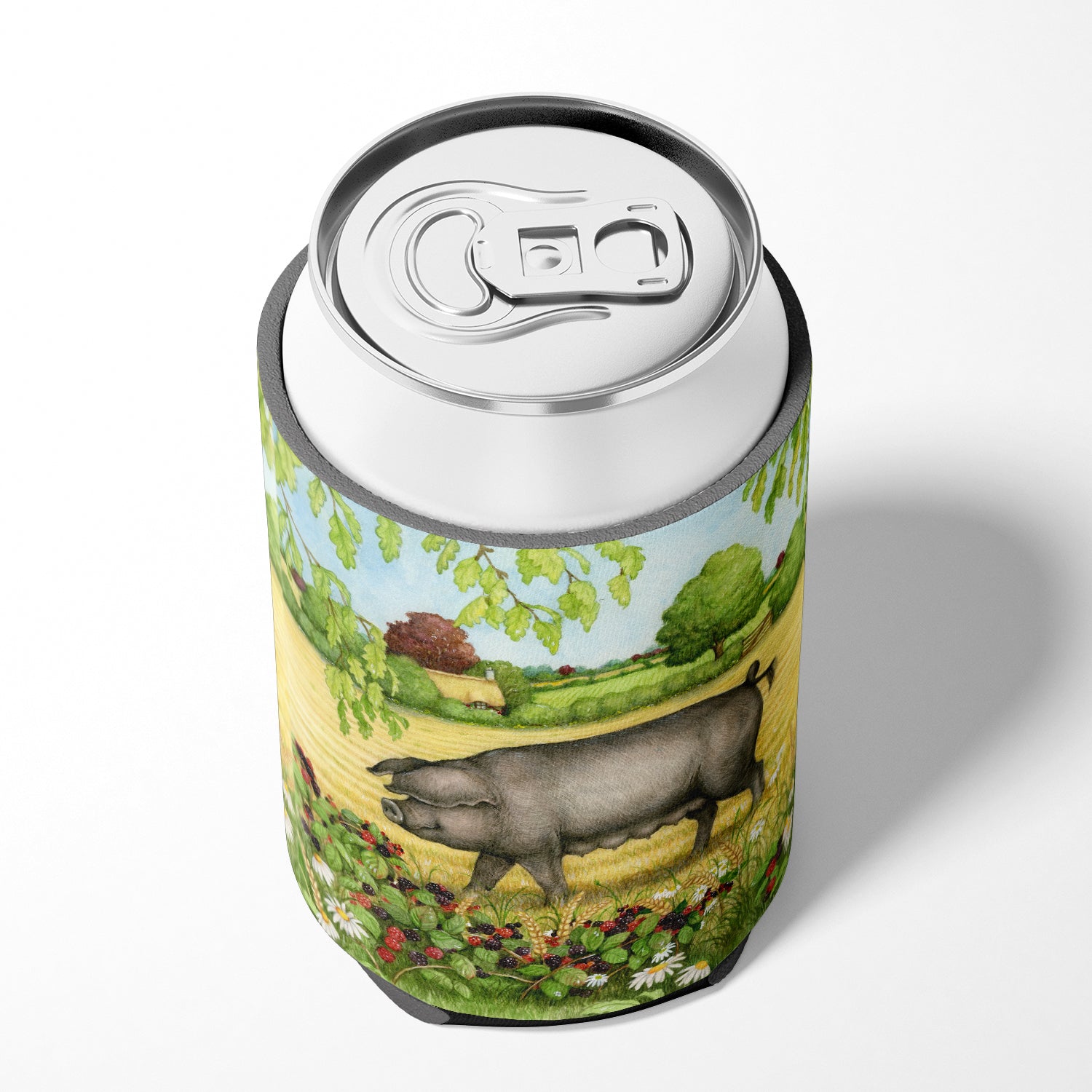 Pigs Bramble in Berries Can or Bottle Hugger Cooler Sleeve for Standard 12 oz Cans, Insulated Foam Beer & Soda Can Hugger Reusable