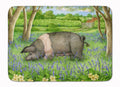 Pig In Bluebells by Debbie Cook Memory Foam Kitchen Mat Machine Washable Anti-Fatigue Cushion Comfort Bath or Kitchen Rug