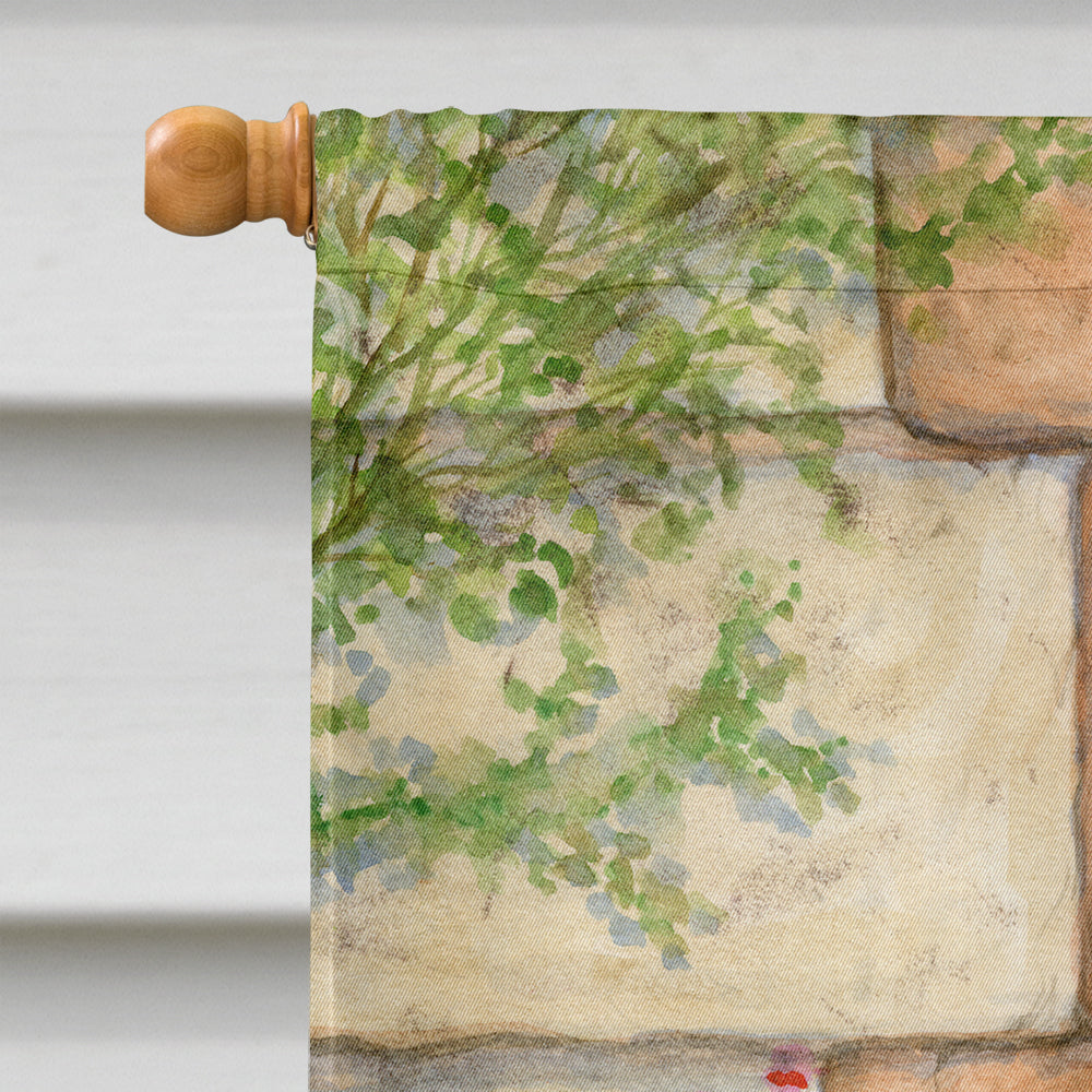 Father and Son Yellow Labrador House Flag 28x40 Porch Sleeve Pole Decorative Outside Yard Banner Artwork Wall Hanging, Polyester