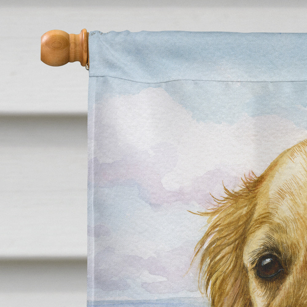 Golden Retriever by Debbie Cook House Flag 28x40 Porch Sleeve Pole Decorative Outside Yard Banner Artwork Wall Hanging, Polyester