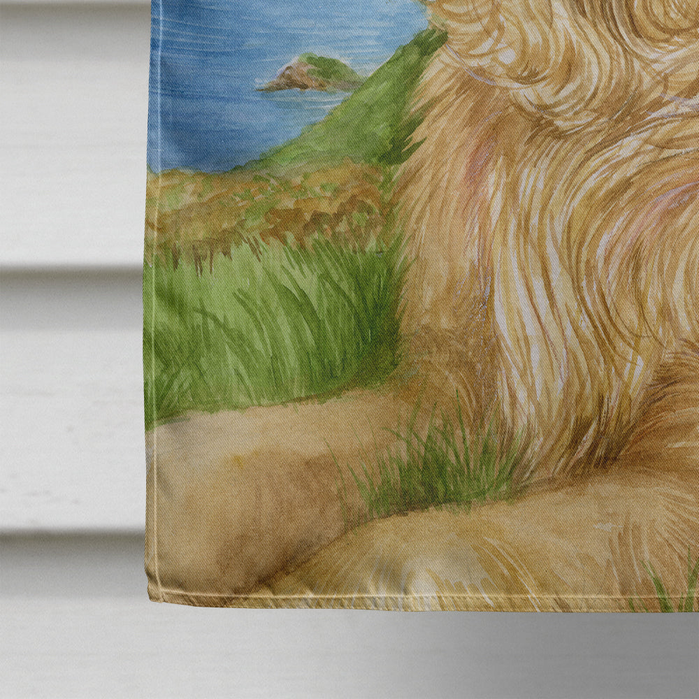 Golden Retriever by Debbie Cook House Flag 28x40 Porch Sleeve Pole Decorative Outside Yard Banner Artwork Wall Hanging, Polyester