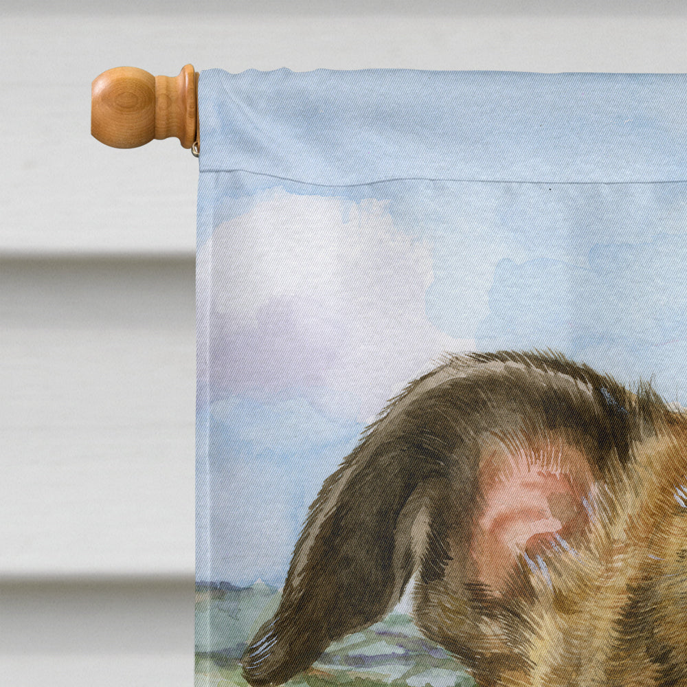 Lurcher by Debbie Cook House Flag 28x40 Porch Sleeve Pole Decorative Outside Yard Banner Artwork Wall Hanging, Polyester